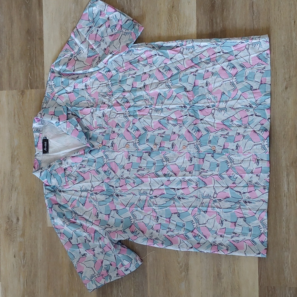 NWOT Arvilhill Men's Button Down Short Sleeve Shirt Size 2XL